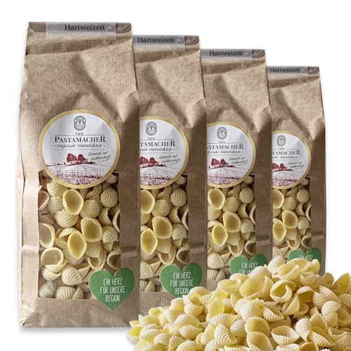 Hartweizen Conchiglie 4x 500g Nudeln Vegan, Trockene Pasta "al bronzo" vom Pastamacher Manufaktur in bester Qualität Hartweizen Conchiglie 4x 500g Nudeln Vegan, Trockene Pasta "al bronzo" vom Pastamacher Manufaktur in bester Qualität von zanasta