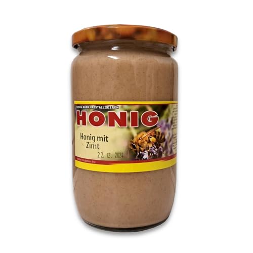 Honig mit Zimt 1kg | Zimt mit Honig 100% naturbelassener Bienenhonig von Familien-Imkerei von zanasta