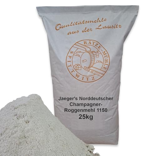 Jaeger's Norddeutscher Champagner-Roggenmehl 25kg Typ 1150 frisch aus der Rätze-Mühle in bester Qualität 100% regional und naturbelassen Jaeger's Norddeutscher Champagner-Roggenmehl 25kg Typ 1150 frisch aus der Rätze-Mühle in bester Qualität 100% regional und naturbelassen von zanasta
