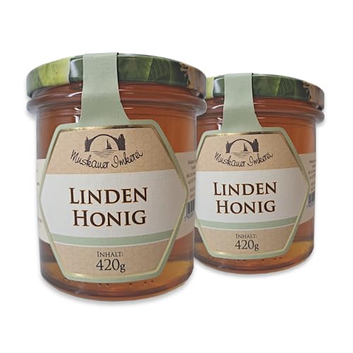 Lindenhonig 2x 420g in Premium Qualität | 100% naturbelassener Bienenhonig von Familien-Imkerei mit 50-jähriger Tradition (840g) von zanasta