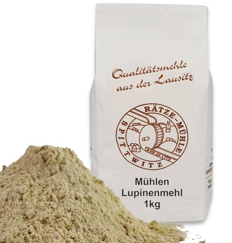 Lupinenmehl/Süßlupinenmehl 1000g frisch von der Rätze-Mühle 100% regional und natürlich aus weißer Süßlupine 1-kg von zanasta