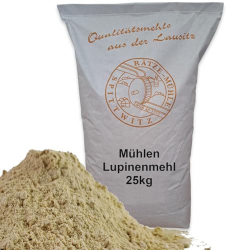 Lupinenmehl/Süßlupinenmehl 25kg frisch von der Rätze-Mühle 100% regional und natürlich aus weißer Süßlupine von zanasta
