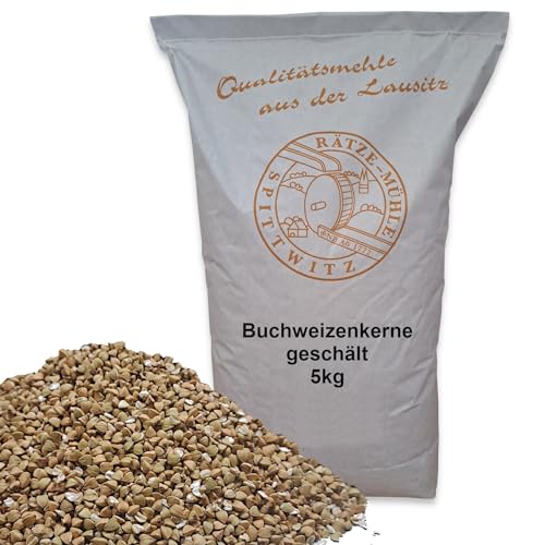 Mühlen Buchweizenkerne geschält 5 kg in bester Qualität, frisch aus der Rätze-Mühle 100% regional und naturbelassen 5000g von zanasta