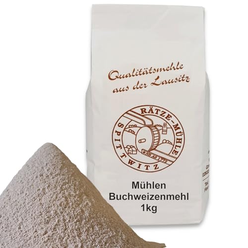 Buchweizenmehl 1kg in bester Qualität, frisch aus der Rätze-Mühle 100% regional, naturbelassen Buchweizen gemahlen 1000g von zanasta
