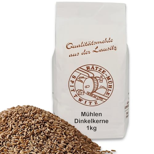 Mühlen Dinkelkerne Dinkelkörner 1000g frisch aus der Rätze-Mühle 100% regional und naturbelassen in bester Qualität von zanasta