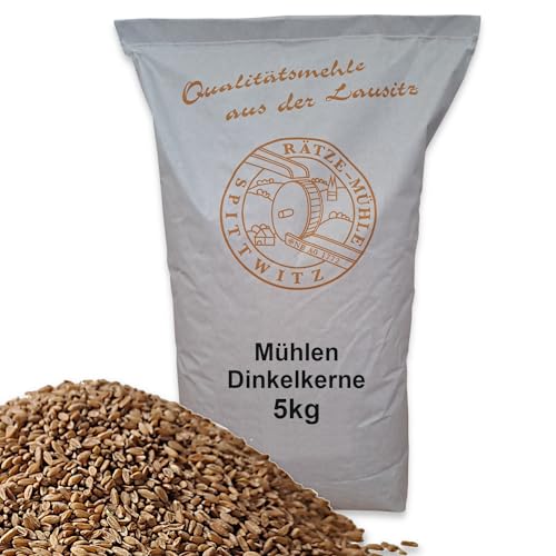 Mühlen Dinkelkerne Dinkelkörner 5kg frisch aus der Rätze-Mühle 100% regional und naturbelassen in bester Qualität von zanasta