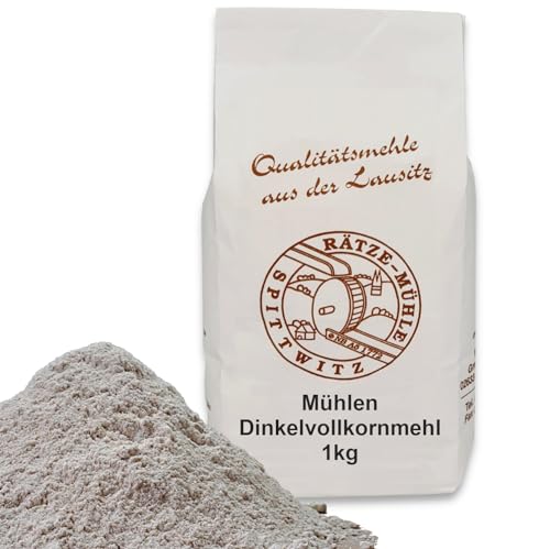 Mühlen Dinkelvollkornmehl 1000g frisch aus der Rätze-Mühle in bester Qualität 100% regional und naturbelassen 1-kg von zanasta