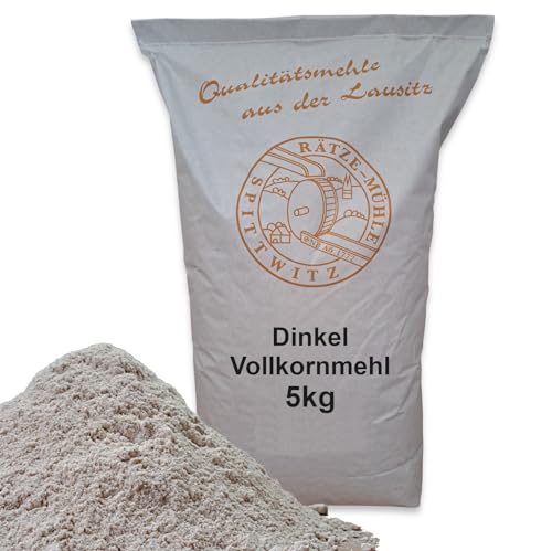Mühlen Dinkelvollkornmehl 5kg frisch aus der Rätze-Mühle in bester Qualität 100% regional und naturbelassen Mühlen Dinkelvollkornmehl 5kg frisch aus der Rätze-Mühle in bester Qualität 100% regional und naturbelassen von zanasta