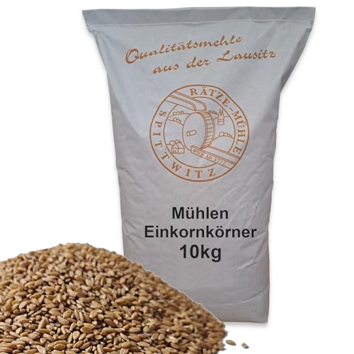 Mühlen Einkornkörner 10 kg ganzes Korn gereinigt, frisch aus der Rätze- Mühle in bester Qualität Einkornkerne von zanasta