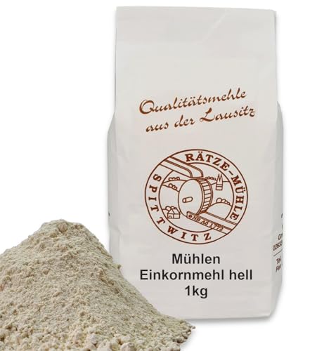 Mühlen Einkornmehl hell 1000g frisch aus der Rätze-Mühle in bester Qualität 100% regional und naturbelassen 1-kg von zanasta