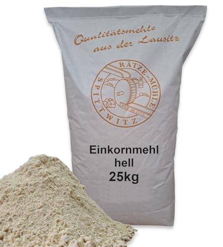 Mühlen Einkornmehl hell 25kg frisch aus der Rätze-Mühle in bester Qualität 100% regional und naturbelassen 25-kg von zanasta