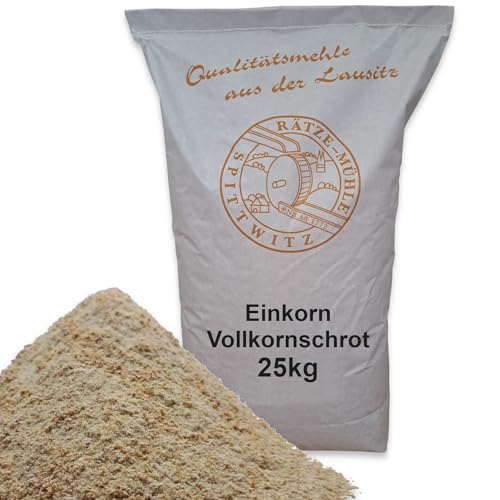 Mühlen Einkornvollkornschrot 25kg frisch aus der Rätze-Mühle in bester Qualität 100% regional und naturbelassen von zanasta