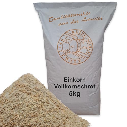 Mühlen Einkornvollkornschrot 5kg frisch aus der Rätze-Mühle in bester Qualität 100% regional und naturbelassen von zanasta