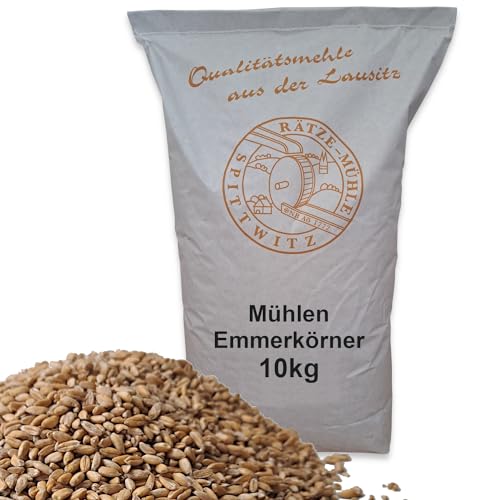 Mühlen Emmerkörner 10kg ganzes Korn gereinigt, frisch aus der Rätze- Mühle in bester Qualität Emmerkerne von zanasta