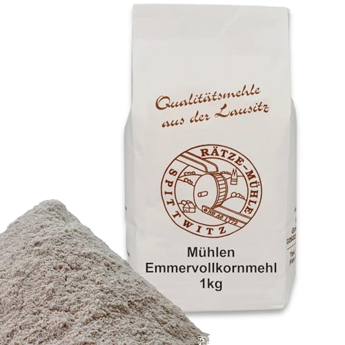 Mühlen Emmervollkornmehl 1000g frisch aus der Rätze-Mühle in bester Qualität 100% regional und naturbelassen 1-kg von zanasta