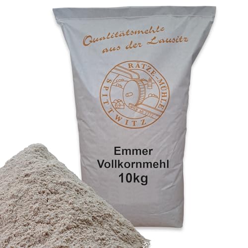 Mühlen Emmervollkornmehl 10kg frisch aus der Rätze-Mühle in bester Qualität 100% regional und naturbelassen von zanasta