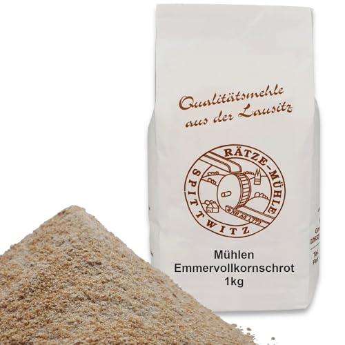 Emmervollkornschrot 1000g frisch aus der Rätze-Mühle in bester Qualität 100% regional und naturbelassen 1 kg von zanasta