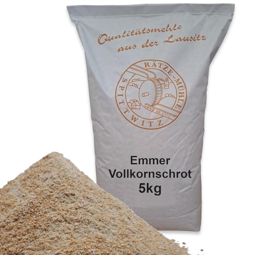 Mühlen Emmervollkornschrot 5kg frisch aus der Rätze-Mühle in bester Qualität 100% regional und naturbelassen von zanasta