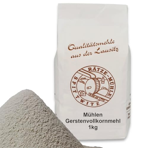 Mühlen Gerstenvollkornmehl 1000g frisch aus der Rätze-Mühle in bester Qualität 100% regional und naturbelassen 1-kg von zanasta