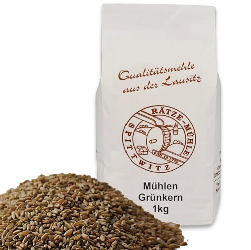 Mühlen Grünkern 1000g ganzes Korn frisch aus der Rätze- Mühle in bester Qualität Grünkerne Grünkernkörner 1 kg von zanasta