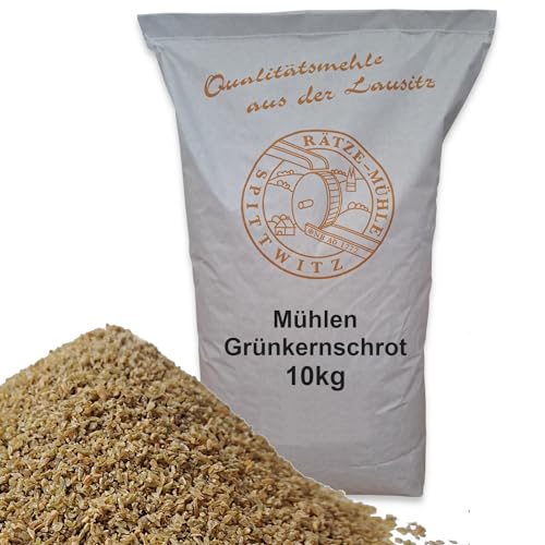 Grünkernschrot 10 kg frisch aus der Rätze- Mühle in bester Qualität Grünkerne Grünkernkörner geschrotet von zanasta