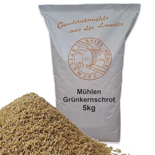 Grünkernschrot 5kg frisch aus der Rätze- Mühle in bester Qualität Grünkerne Grünkernkörner geschrotet von zanasta