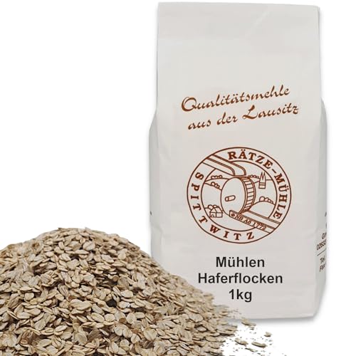 Mühlen Haferflocken 1000g in bester Qualität, frisch aus der Rätze-Mühle, 100% regional und naturbelassen (1 kg) von zanasta