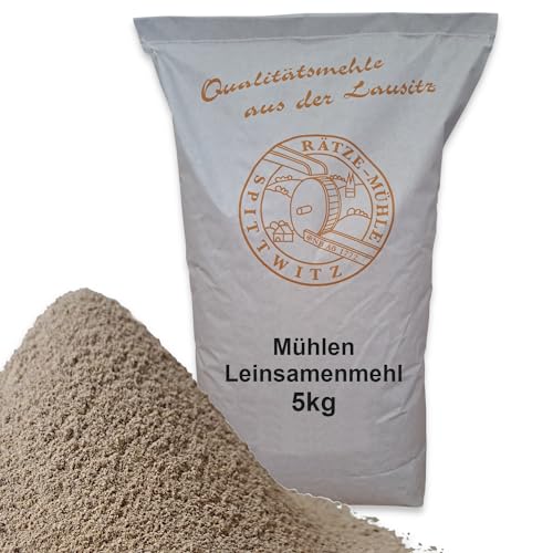 Mühlen Leinsamenmehl 1 kg | teilentölt, Low Carb Mehl mit hohem Eiweißgehalt, in bester Qualität, frisch aus der Rätze-Mühle 1000g von zanasta
