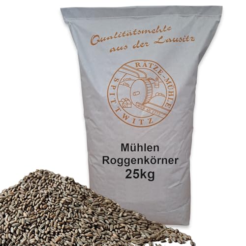 Mühlen Roggenkörner 25kg ganzes Korn gereinigt, frisch aus der Rätze- Mühle in bester Qualität Roggenkerne von zanasta