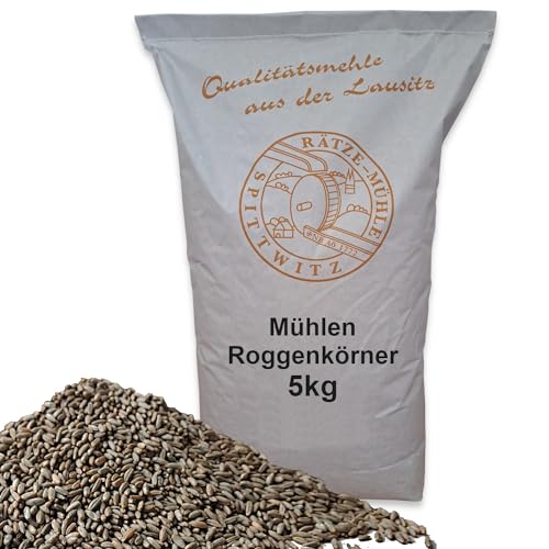 Mühlen Roggenkörner 5kg ganzes Korn gereinigt, frisch aus der Rätze- Mühle in bester Qualität Roggenkerne von zanasta