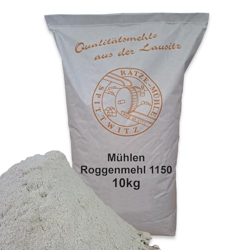 Mühlen Roggenmehl 10kg Typ 1150 frisch aus der Rätze-Mühle in bester Qualität 100% regional und naturbelassen Mühlen Roggenmehl 10kg Typ 1150 frisch aus der Rätze-Mühle in bester Qualität 100% regional und naturbelassen von zanasta
