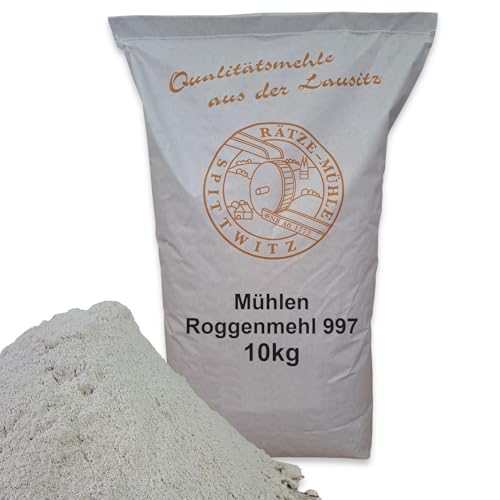 Mühlen Roggenmehl 10kg Typ 997 frisch aus der Rätze-Mühle in bester Qualität 100% regional und naturbelassen Mühlen Roggenmehl 10kg Typ 997 frisch aus der Rätze-Mühle in bester Qualität 100% regional und naturbelassen von zanasta