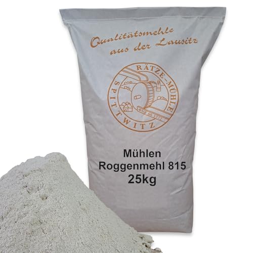 Mühlen Roggenmehl 25kg Typ 815 frisch aus der Rätze-Mühle in bester Qualität 100% regional und naturbelassen von zanasta