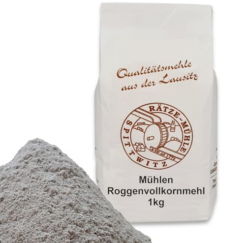 Mühlen Roggenvollkornmehl 1000g frisch aus der Rätze-Mühle in bester Qualität 100% regional und naturbelassen 1-kg Mühlen Roggenvollkornmehl 1000g frisch aus der Rätze-Mühle in bester Qualität 100% regional und naturbelassen 1-kg von zanasta