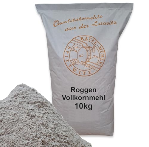 Mühlen Roggenvollkornmehl 10kg frisch aus der Rätze-Mühle in bester Qualität 100% regional und naturbelassen von zanasta