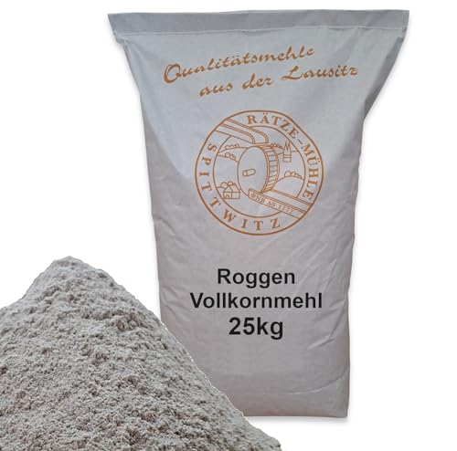 Mühlen Roggenvollkornmehl 25kg frisch aus der Rätze-Mühle in bester Qualität 100% regional und naturbelassen von zanasta