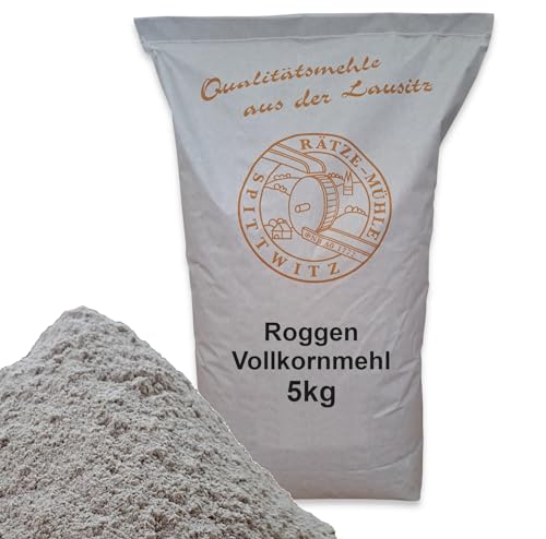 Mühlen Roggenvollkornmehl 5kg frisch aus der Rätze-Mühle in bester Qualität 100% regional und naturbelassen 5-kg von zanasta