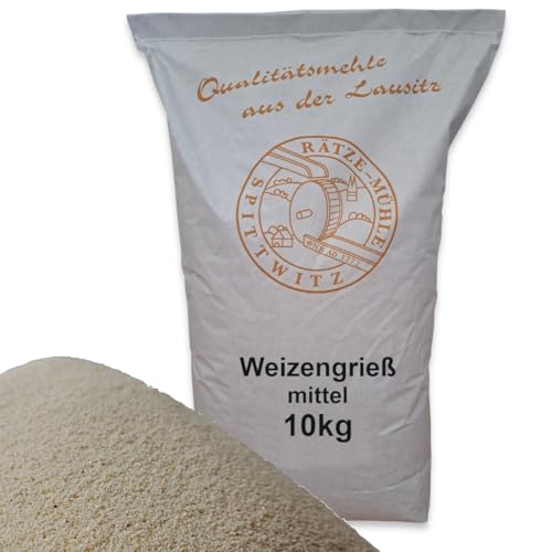 Mühlen Weizengrieß mittel 10kg frisch aus der Rätze-Mühle 100% naturbelassen aus regionalen Weichweizen von zanasta