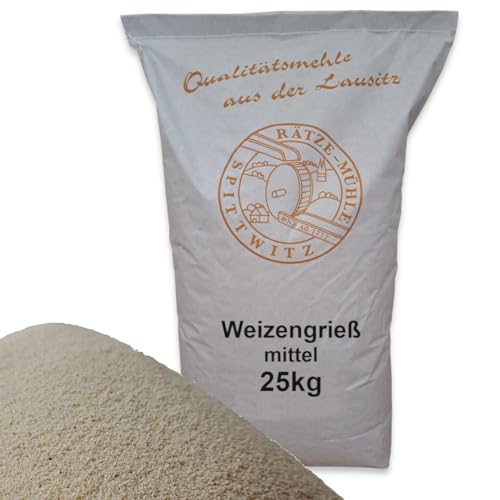 Mühlen Weizengrieß mittel 25kg frisch aus der Rätze-Mühle 100% naturbelassen aus regionalen Weichweizen von zanasta