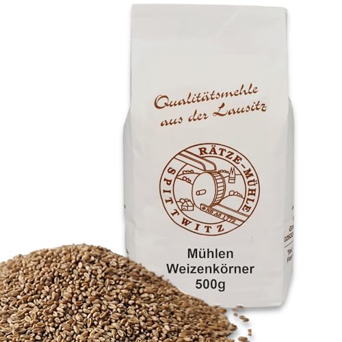 Mühlen Weizenkörner, ganzes Korn, gereinigt, in bester Qualität frisch aus der Rätze-Mühle (500g) von zanasta