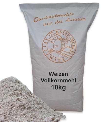 Mühlen Weizenvollkornmehl 10kg frisch aus der Rätze-Mühle in bester Qualität 100% regional und naturbelassen von zanasta