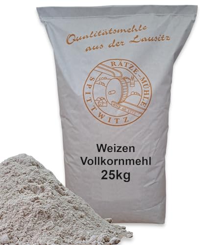 Mühlen Weizenvollkornmehl 25kg frisch aus der Rätze-Mühle in bester Qualität 100% regional und naturbelassen von zanasta