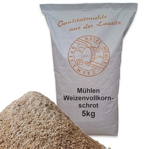 Mühlen Weizenvollkornschrot mittel 5kg frisch aus der Rätze-Mühle 100% regional und natürlich Weizen geschrotet von zanasta