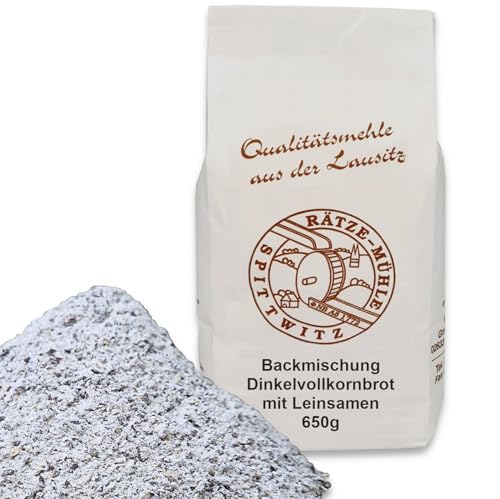 Rätze-Mühle 650g Backmischung für Dinkelvollkornbrot mit Leinsamen 100% regional und naturbelassen in bester Qualität Rätze-Mühle 650g Backmischung für Dinkelvollkornbrot mit Leinsamen 100% regional und naturbelassen in bester Qualität von zanasta