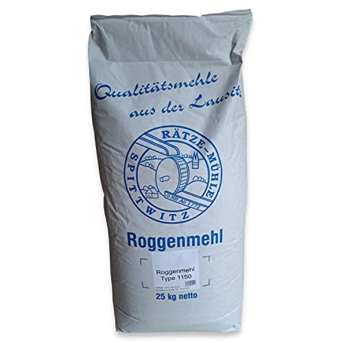 Roggenmehl 25 kg Typ 1150 von Rätze-Mühle aus regionalen, naturbelassenen Roggen von zanasta