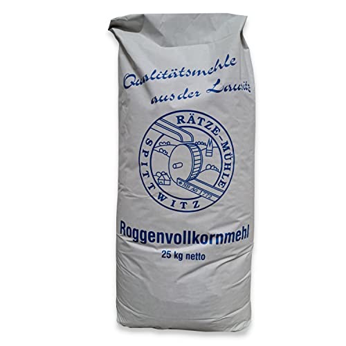 Roggenvollkornmehl 25kg Typ 1790 von Rätze-Mühle aus regionalen, naturbelassenen Roggen Roggenvollkornmehl 25kg Typ 1790 von Rätze-Mühle aus regionalen, naturbelassenen Roggen von zanasta