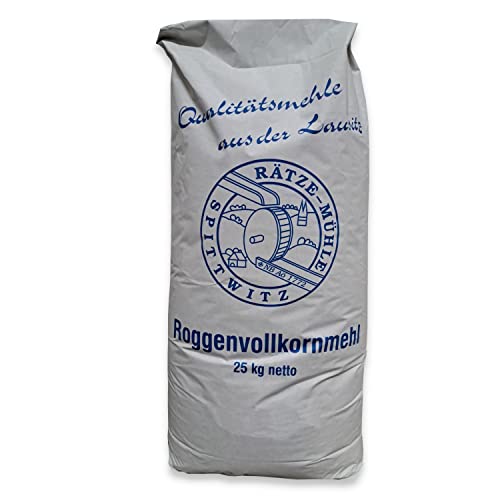 Roggenvollkornmehl 25kg Typ 1790 von Rätze-Mühle aus regionalen, naturbelassenen Roggen von zanasta