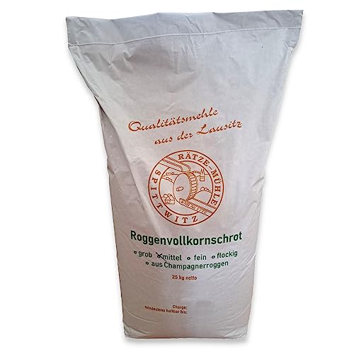 Roggenvollkornschrot 25kg mittel von Rätze-Mühle aus regionalen, naturbelassenen Roggen von zanasta