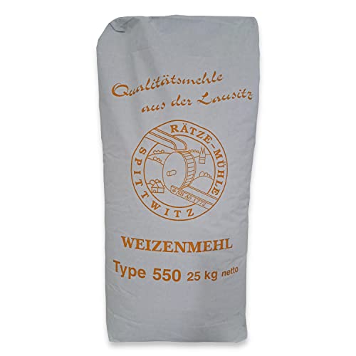 Weizenmehl 25kg Typ 550 von Rätze-Mühle aus regionalen, naturbelassenen Weizen von zanasta