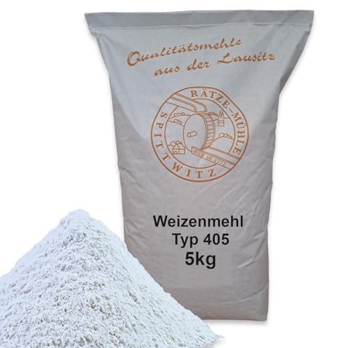 Weizenmehl 5kg Typ 405 frisch aus der Rätze-Mühle in bester Qualität 100% regional und naturbelassener Weizen Weizenmehl 5kg Typ 405 frisch aus der Rätze-Mühle in bester Qualität 100% regional und naturbelassener Weizen von zanasta
